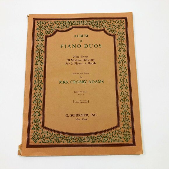 Music Booklet Album of Piano Duos 9 Pieces for 2 Pianos 4 Hands Copyright 1926 - Picture 1 of 6